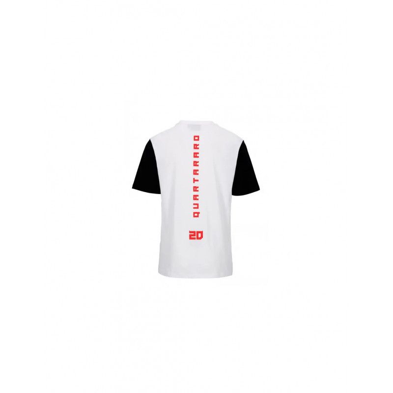 Quartararo T-SHIRT HOMME FABIO QUARTARARO CYBER 20 BLANC