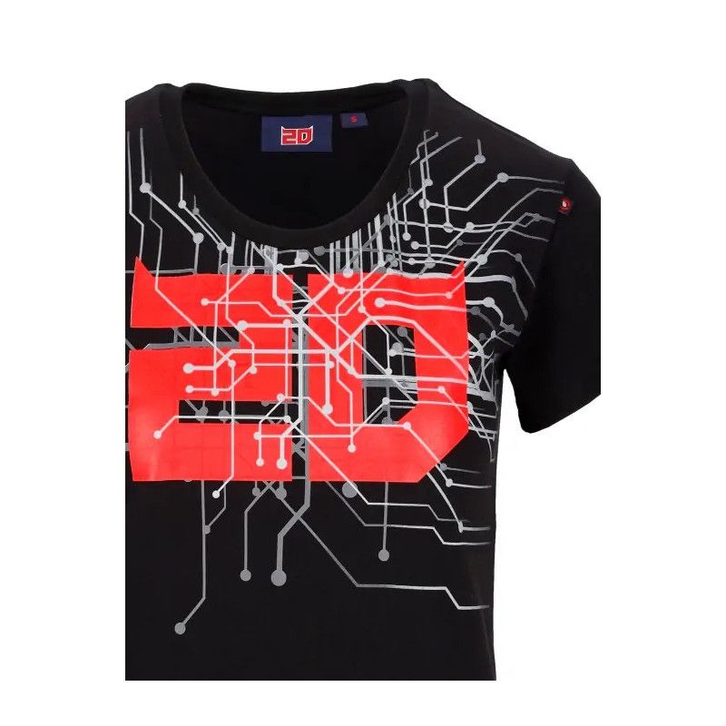 Quartararo T-SHIRT FEMME FABIO QUARTARARO CYBER 20 NOIR