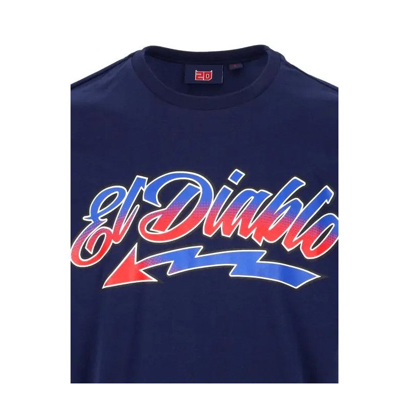 Quartararo T-shirt homme officiel "El Diablo" FQ20 bleu