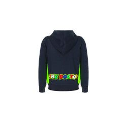 VALENTINO ROSSI SWEAT ZIPPÉ à CAPUCHE ENFANT VR46 SPORT BLEU