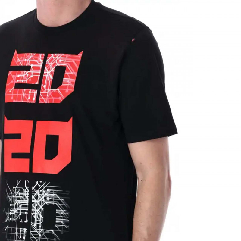 Quartararo T-SHIRT HOMME FABIO QUARTARARO CYBER 20 ROUGE ET NOIR