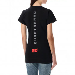 Quartararo T-SHIRT FEMME FABIO QUARTARARO CYBER 20 NOIR