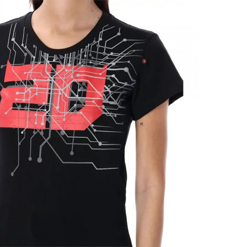 Quartararo T-SHIRT FEMME FABIO QUARTARARO CYBER 20 NOIR