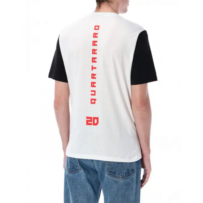 Quartararo T-SHIRT HOMME FABIO QUARTARARO CYBER 20 BLANC