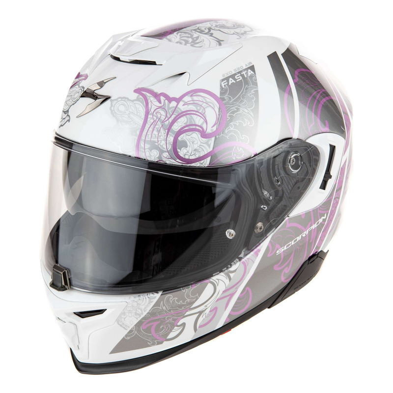 SCORPION CASQUE INTEGRAL EXO-520 EVO AIR FASTA BLANC-VIOLET SCORPION CASQUE INTEGRAL EXO-520 EVO AIR FASTA BLANC-VIOLET