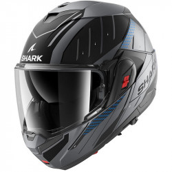 SHARK CASQUE MODULABLE OXO RYDGER MAT ANTHRACITE BLUE BLACK