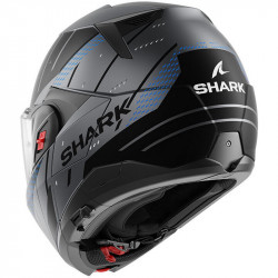 SHARK CASQUE MODULABLE OXO RYDGER MAT ANTHRACITE BLUE BLACK