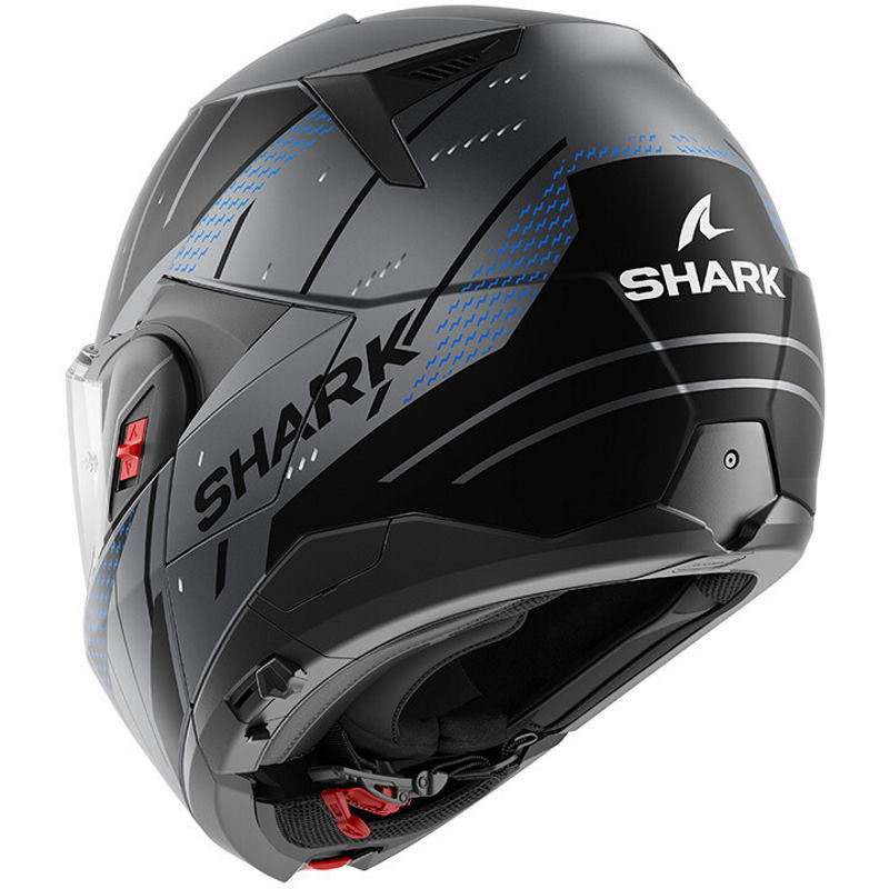 SHARK CASQUE MODULABLE OXO RYDGER MAT ANTHRACITE BLUE BLACK
