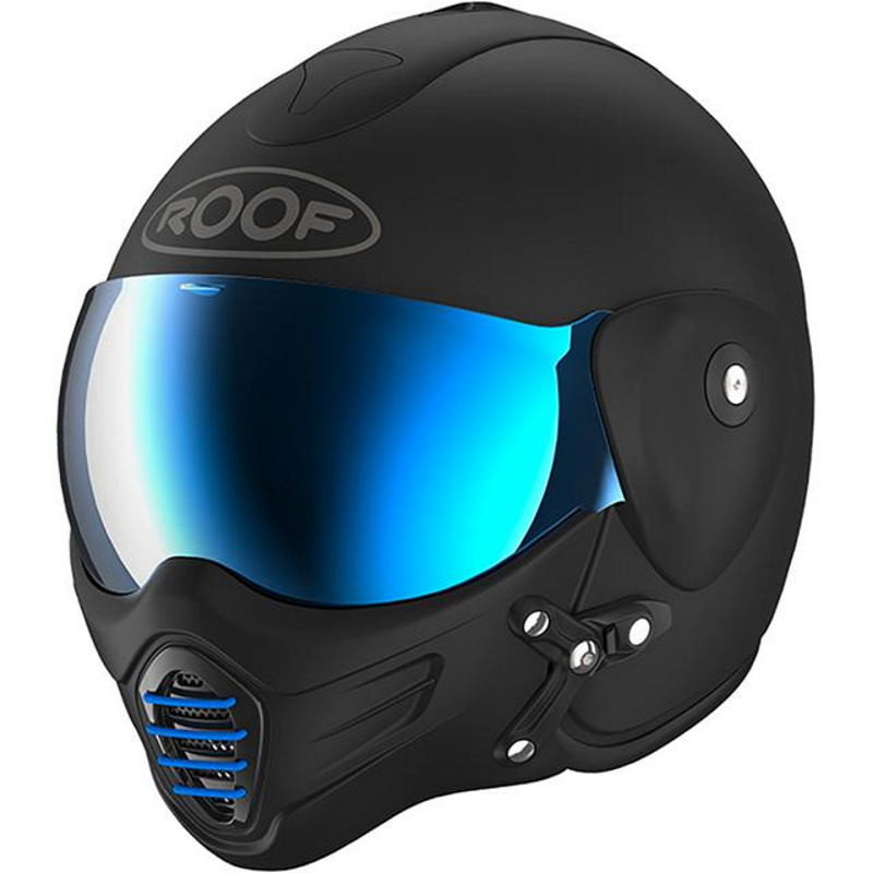 ROOF CASQUE JET RO9 ROADSTER IRON NOIR MAT-BLEU