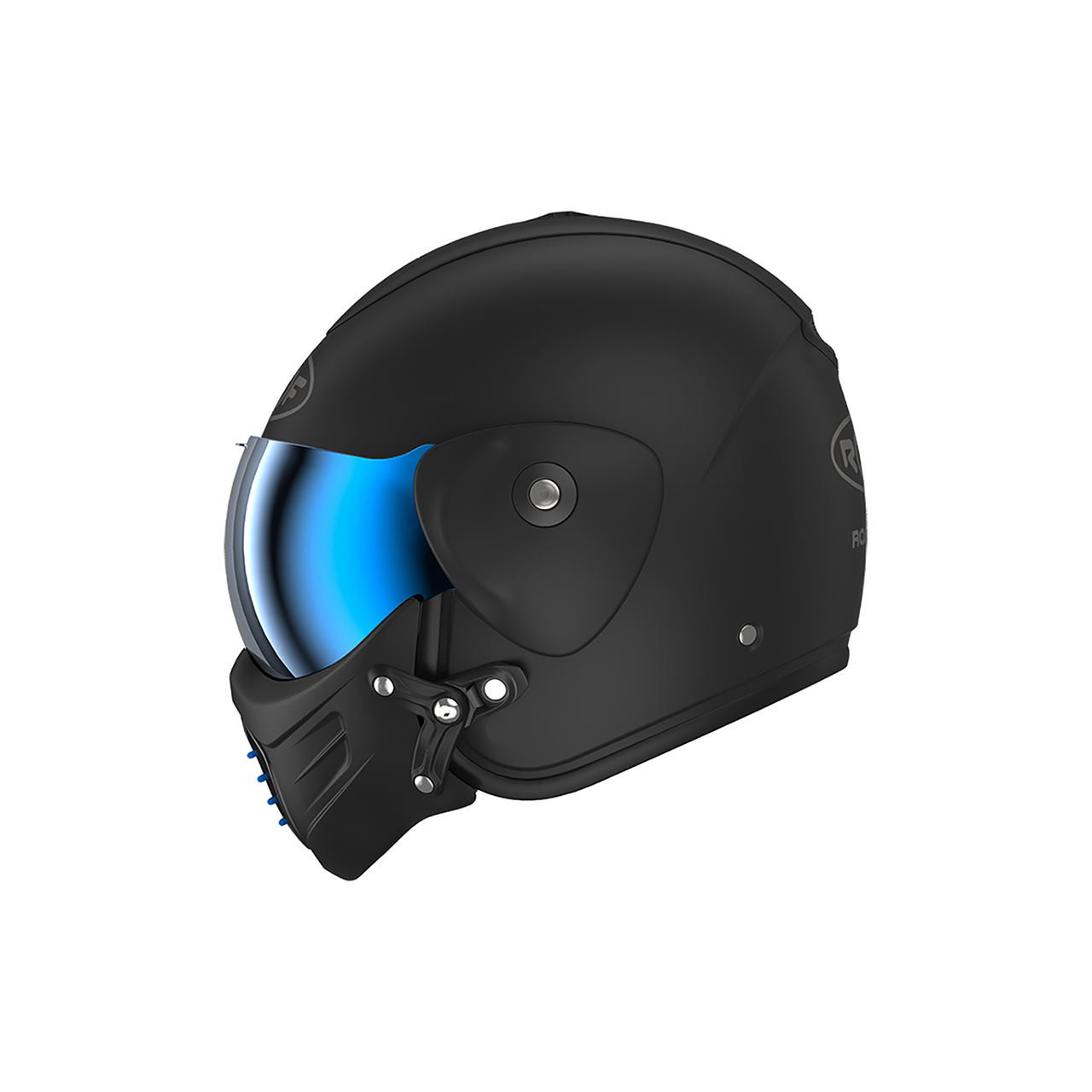 ROOF CASQUE JET RO9 ROADSTER IRON NOIR MAT-BLEU