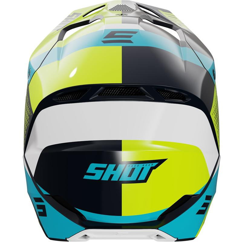 SHOT CASQUE CROSS ENFANT FURIOUS KID RIDGE BLUE NEON YELLOW GLOSSY