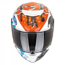 SCORPION CASQUE INTEGRAL EXO-JNR AIR THE4ELEMENTS BLANC BLEU ORANGE