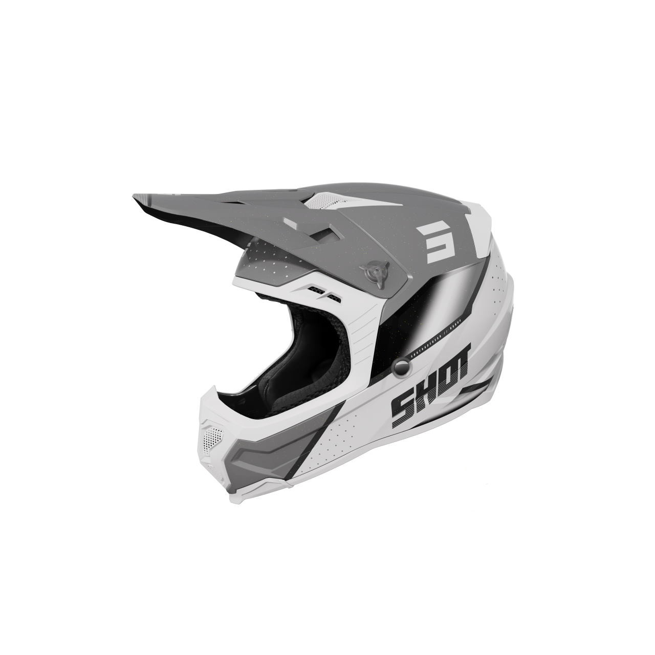SHOT CASQUE CROSS CORE HONOR GREY PEARLY