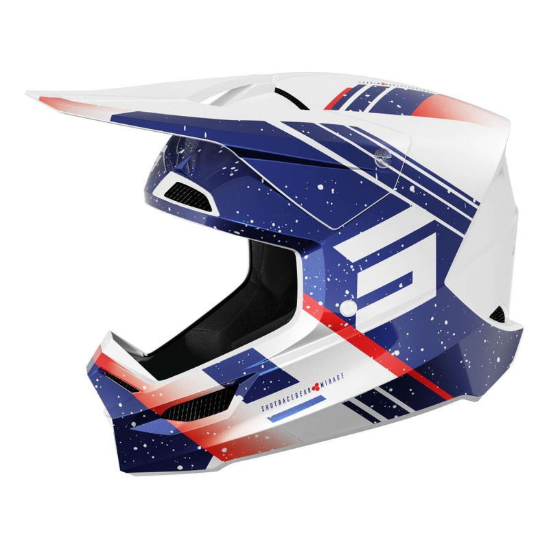 SHOT CASQUE CROSS FURIOUS MIRAGE BLUE RED PEARLY SHOT CASQUE CROSS FURIOUS MIRAGE BLUE RED PEARLY