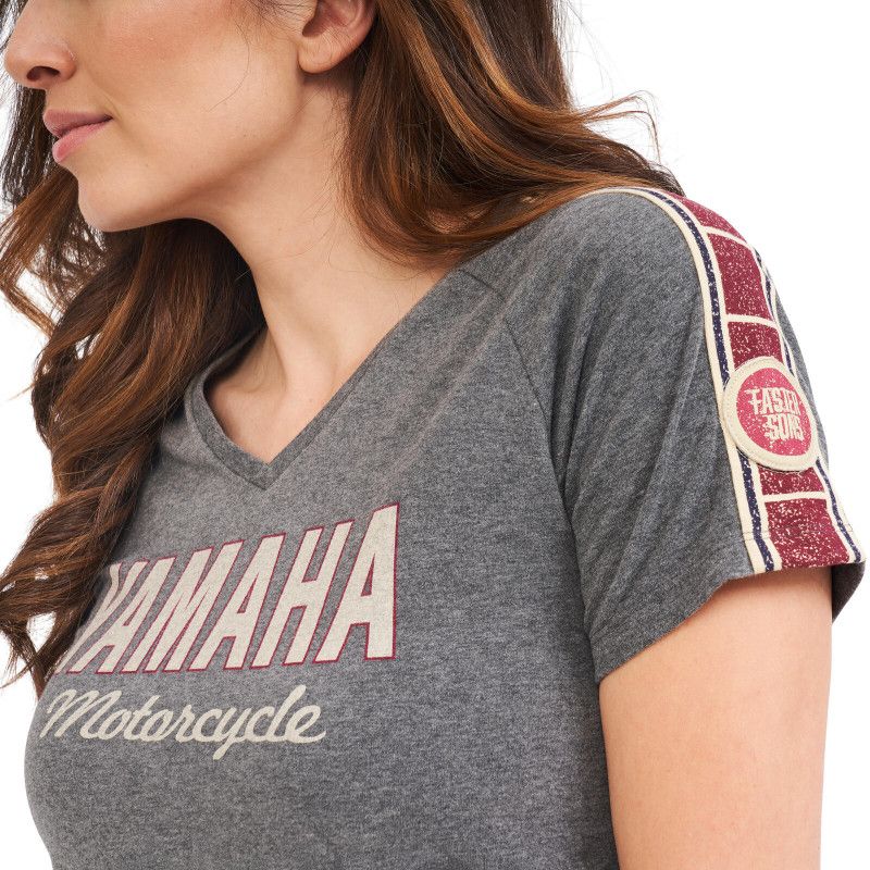 YAMAHA T-shirt femme Faster Sons gris