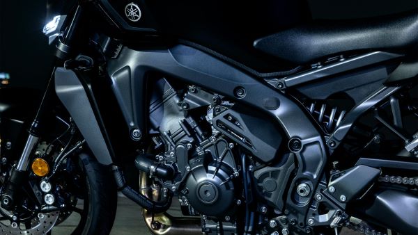 Le cadre léger en aluminium de la Yamaha MT-09 Y-AMT 2024 Yamaha MT-09 Y-AMT 2024 Cadre