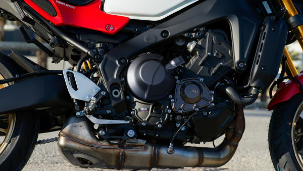 Châssis et bras oscillant de la Yamaha Custom XSR900 2025 Yamaha Custom XSR900 2025 chassis deltabox